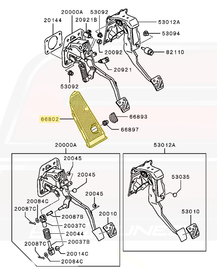 Mitsubishi OEM Foot Rest for Evo X (7655A016) - Image 4