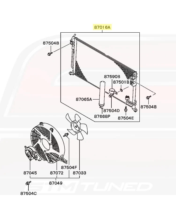 Mitsubishi OEM A/C Condenser for Evo 8/9 (MN151100) - Image 5