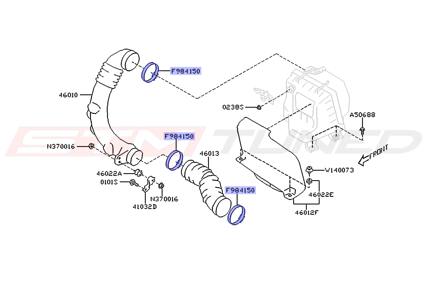 Subaru OEM Intake Hose Clamp CLP-84 for 2022+ WRX (805984150) - Image 2