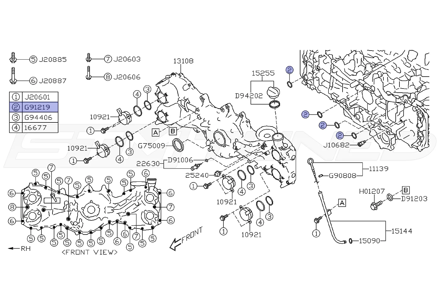 Subaru OEM Timing Cover/Oil Pump Oring for FA WRX/BRZ (806912190) - Image 2