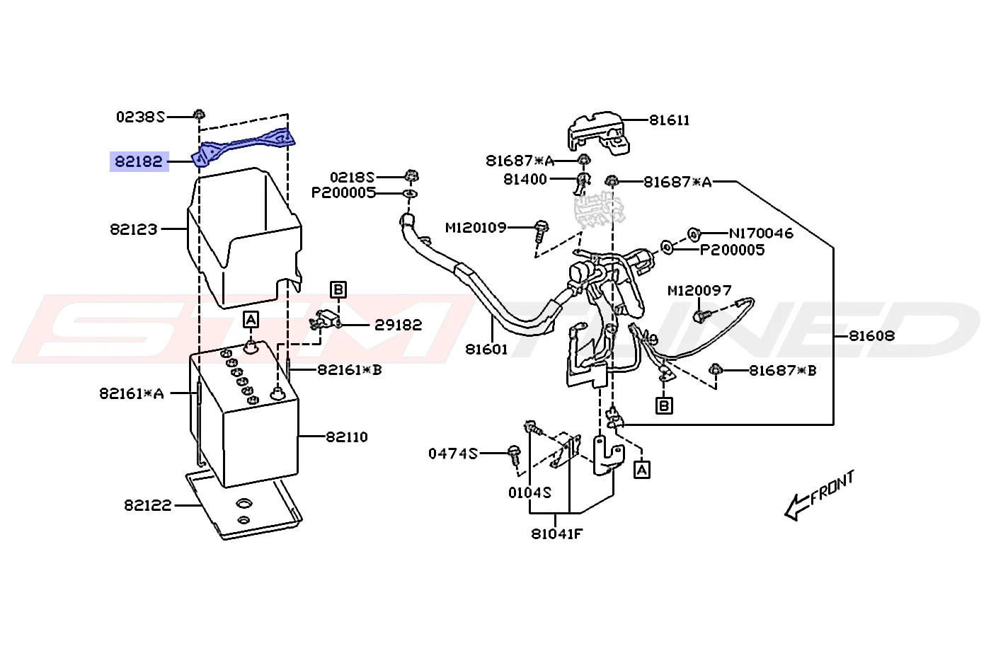 Subaru OEM Battery Tie Down for 2008+ WRX/STi (82182AG001) - Image 3