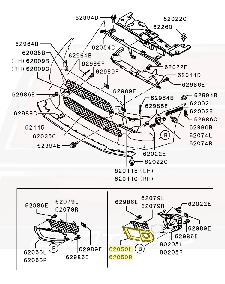 Mitsubishi OEM Fog Light Bezel for Evo X - Image 7