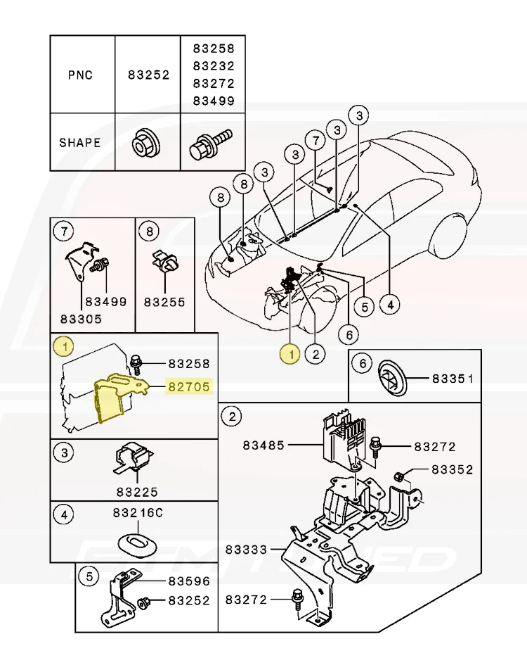 Mitsubishi OEM Relay Box Mounting Bracket for Evo X (8565A120) - Image 4