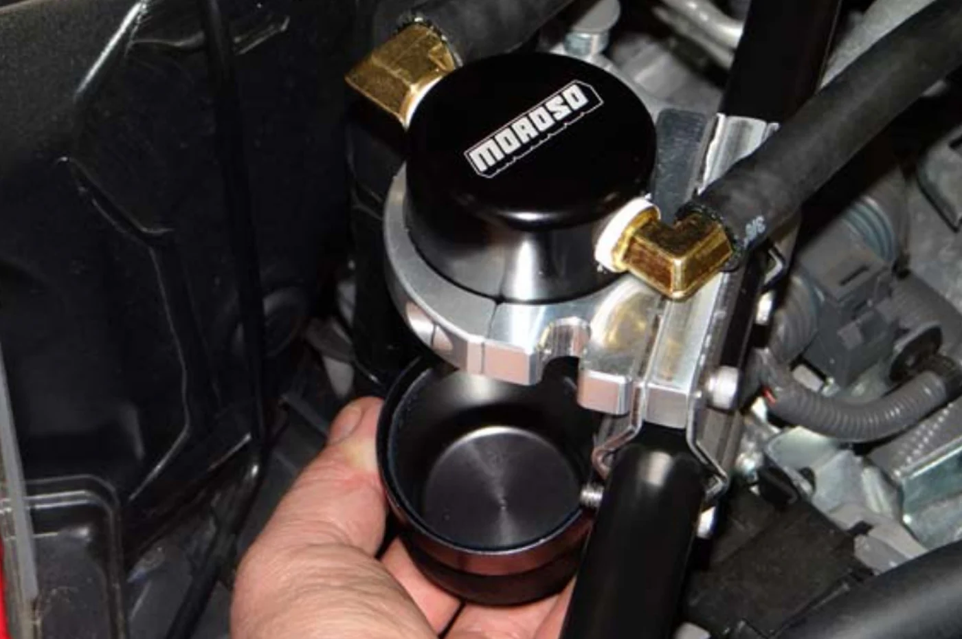 Moroso AOS Small Engine Oil Catch Can for BRZ FRS 86 (85667) - Image 3