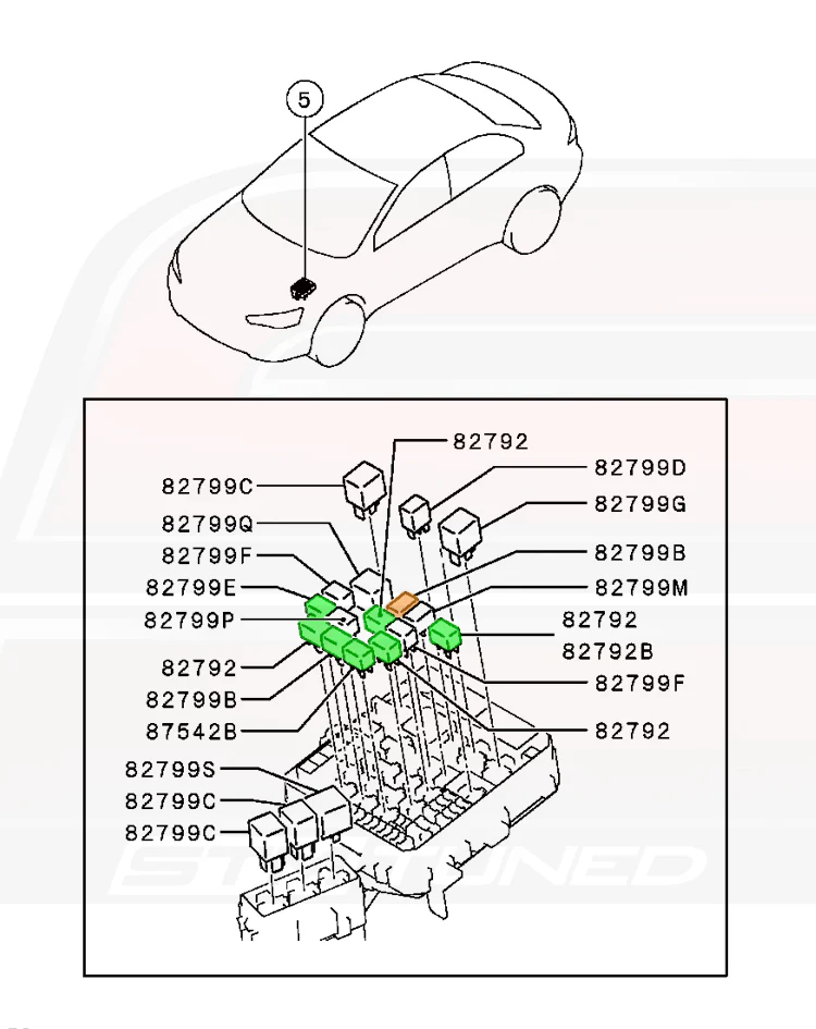 Mitsubishi OEM Relay for Evo X (8627A030) - Image 5