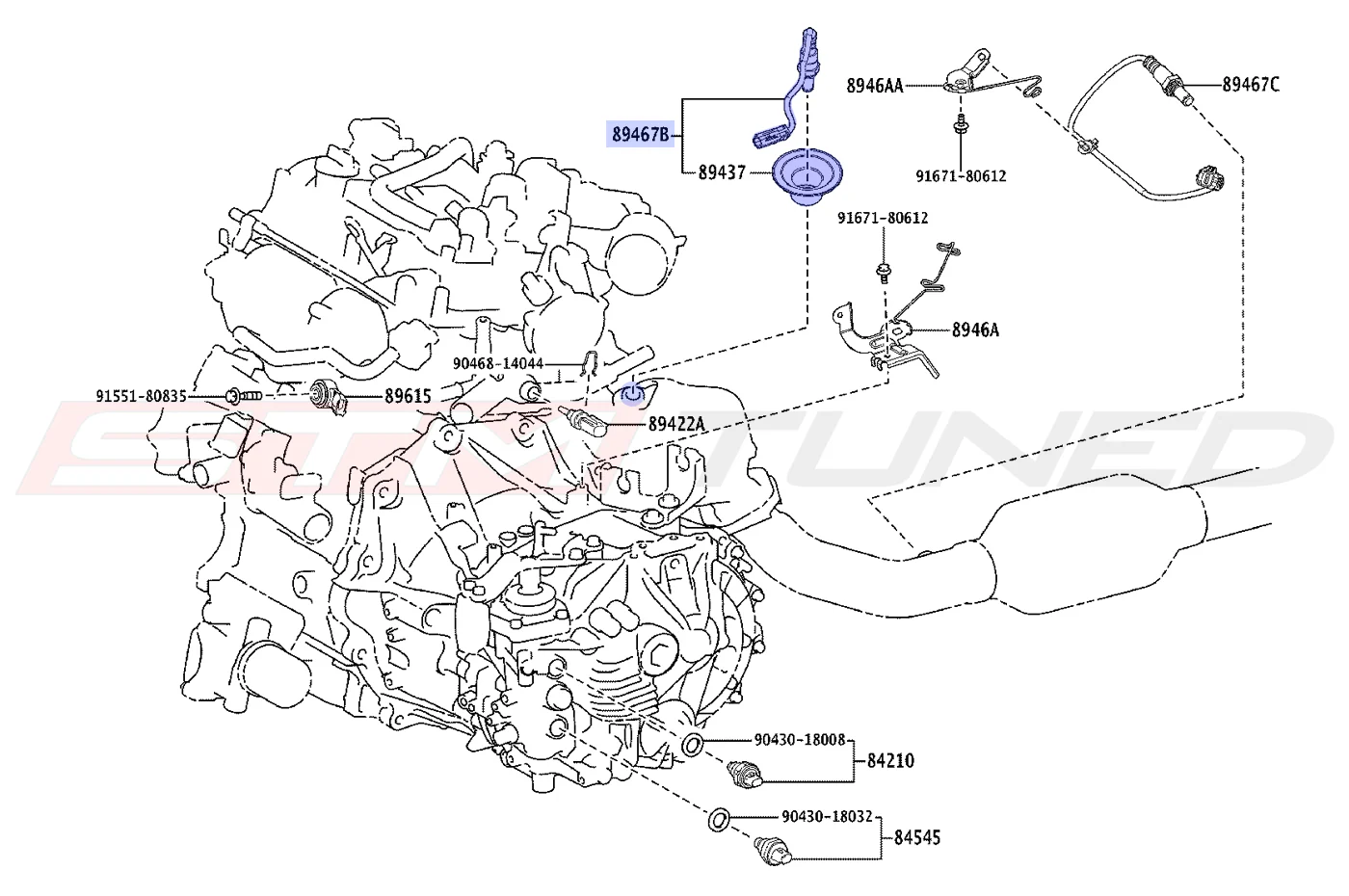 Toyota OEM Oxygen Sensor (Primary) for 2023+ Corolla GR (8946752300) - Image 4