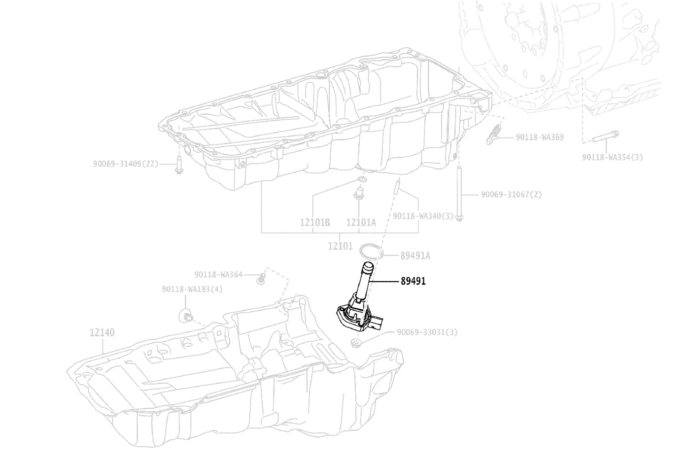 Toyota OEM Engine Oil Level Sensor for 2020 Supra (89491WAA02)