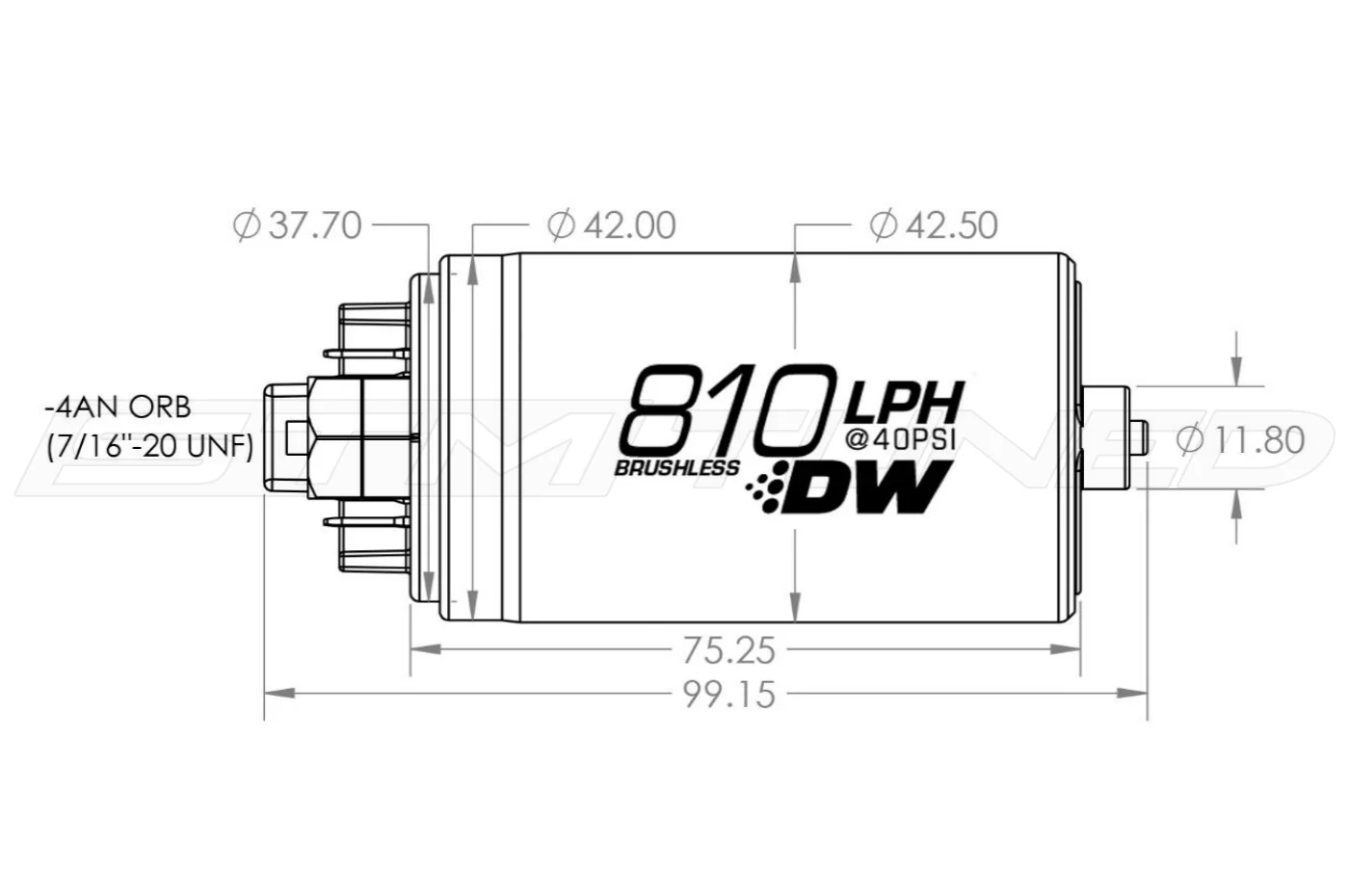 DeatschWerks DW810 810LPH In-Tank Fuel Pump - Image 12
