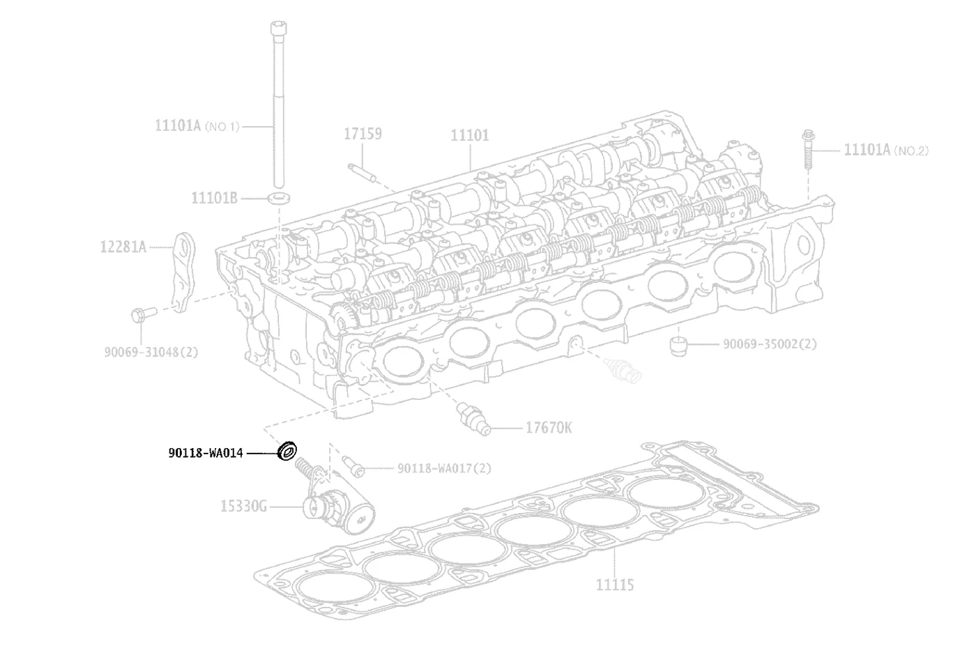 Toyota OEM Cylinder Head Servo Motor Washer for 2020 Supra (90118WA014)