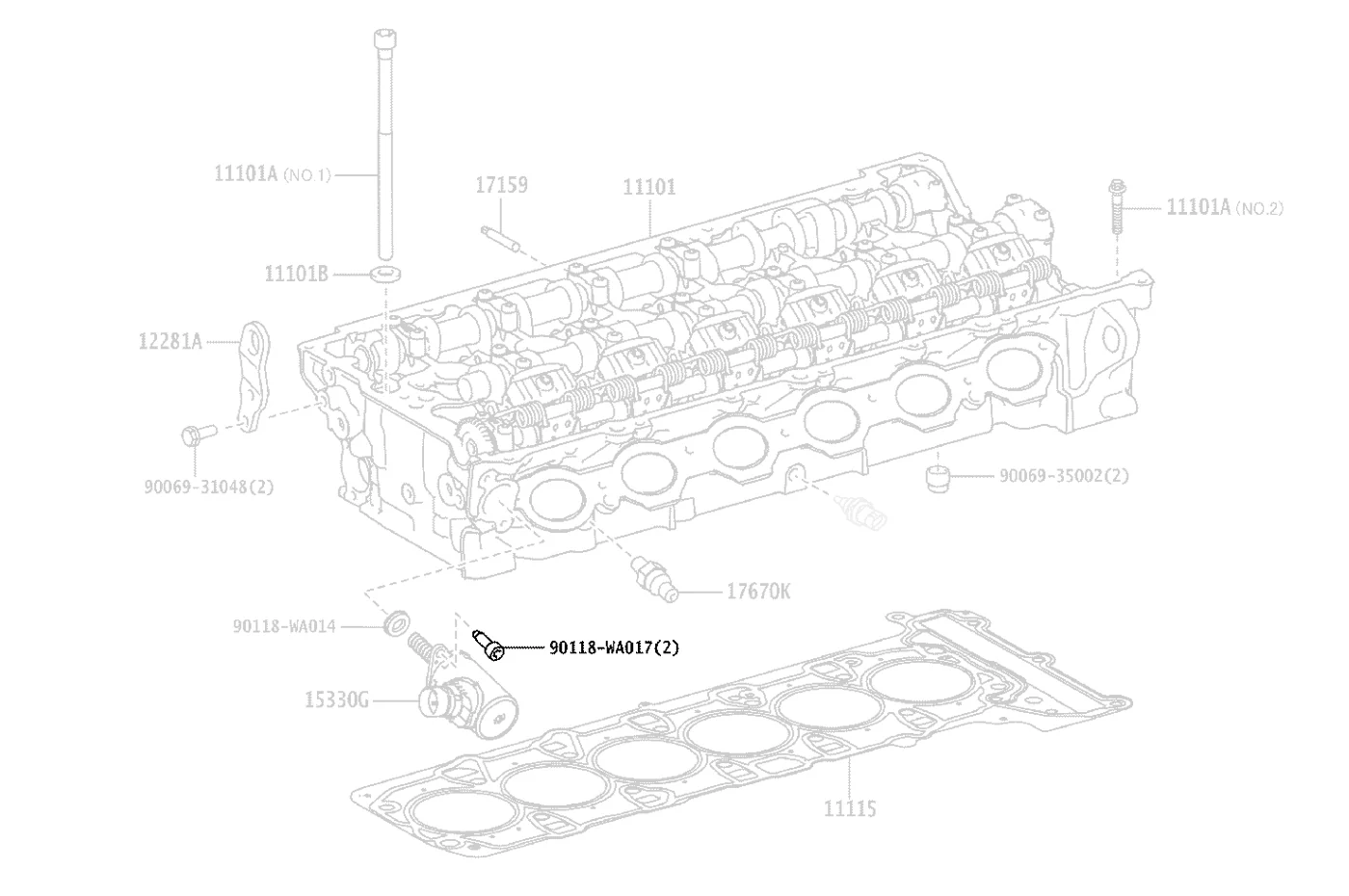 Toyota OEM Cylinder Head Servo Motor Bolt for 2020 Supra (90118WA017)