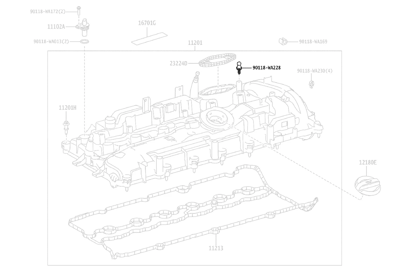 Toyota OEM Valve Cover Ball Pin for 2020 Supra (90118WA228)