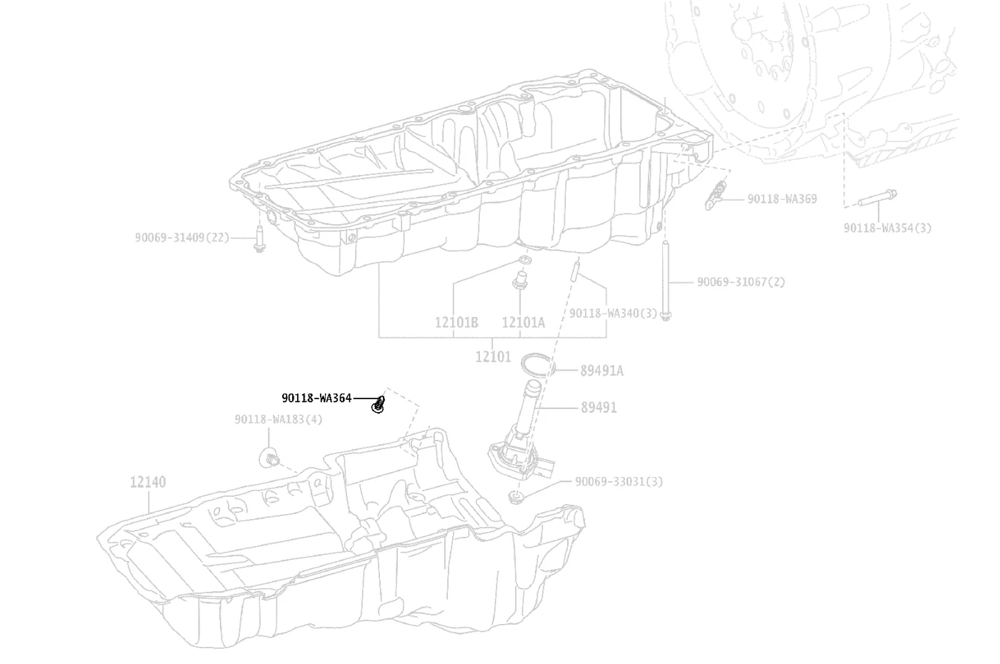 Toyota OEM Engine Oil Pan Cover Clip for 2020 Supra (90118WA364)