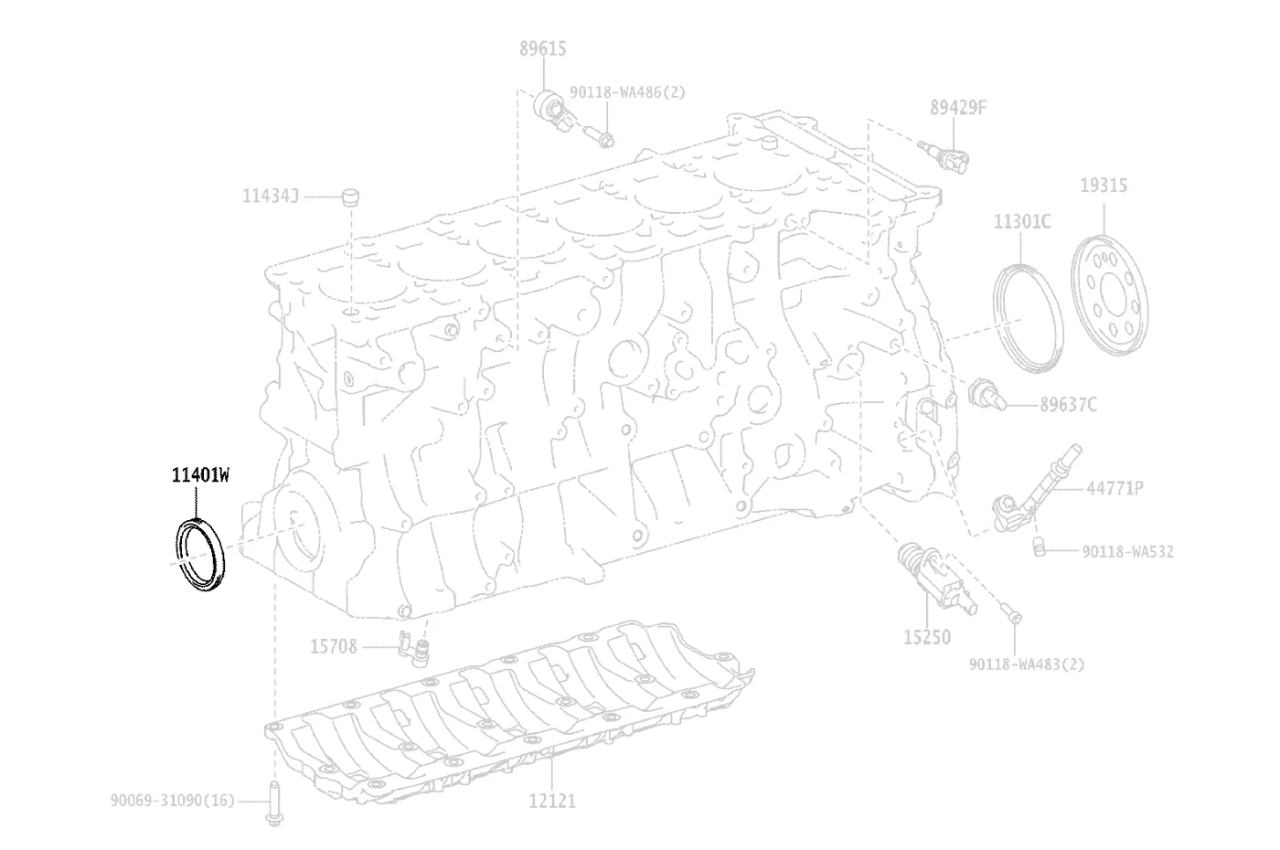 Toyota OEM Front Crankshaft Oil Seal for 2020 Supra (90118WA811)