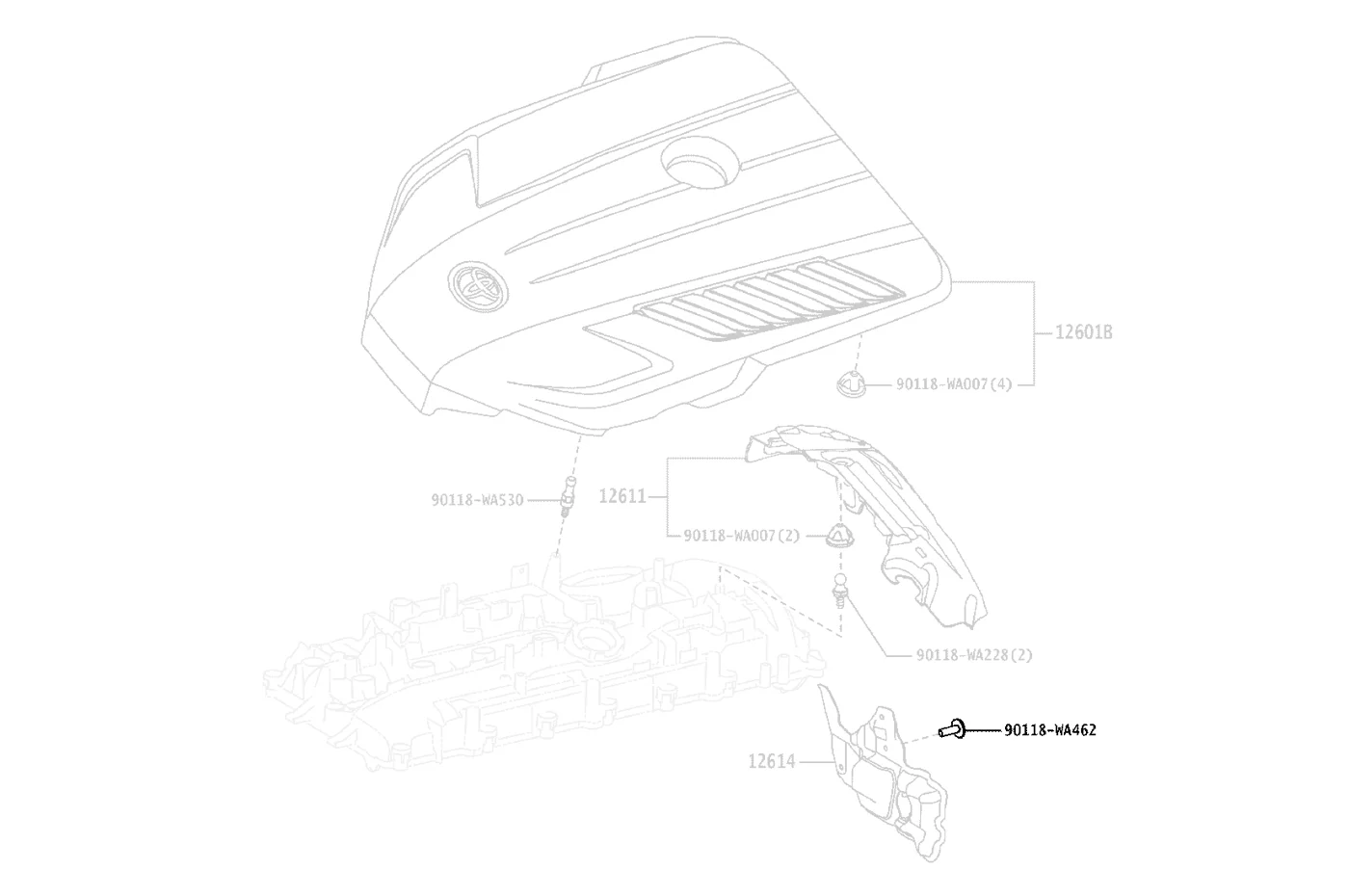 Toyota OEM Timing Cover Screw for 2020 Supra (90118WA462)