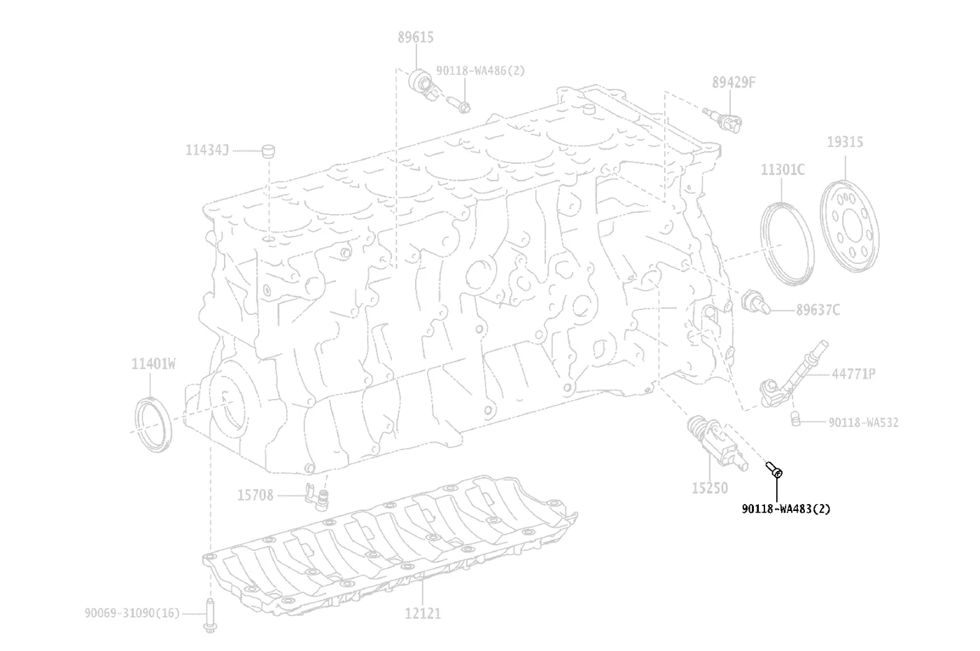 Toyota OEM Oil Pressure Valve Screw for 2020 Supra (90118WA483)