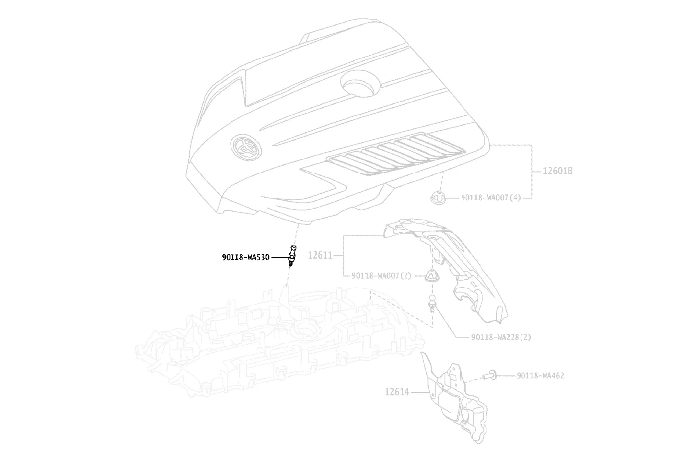 Toyota OEM Engine Cover Stud for 2020 Supra (90118WA530)