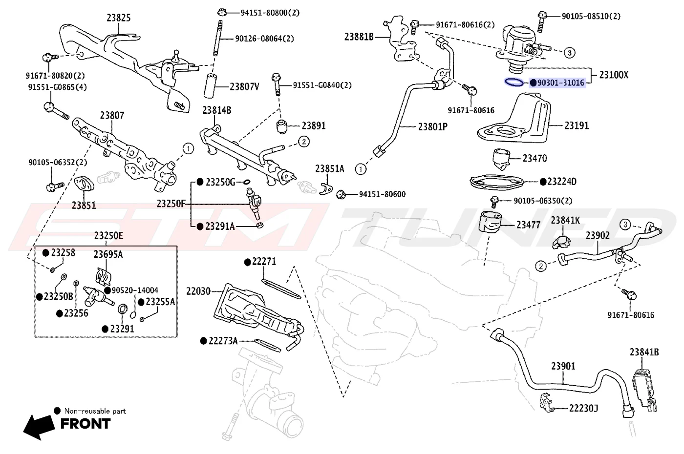 Toyota OEM Mechanical Fuel Pump O-Ring for GR Corolla (9030131016) - Image 2