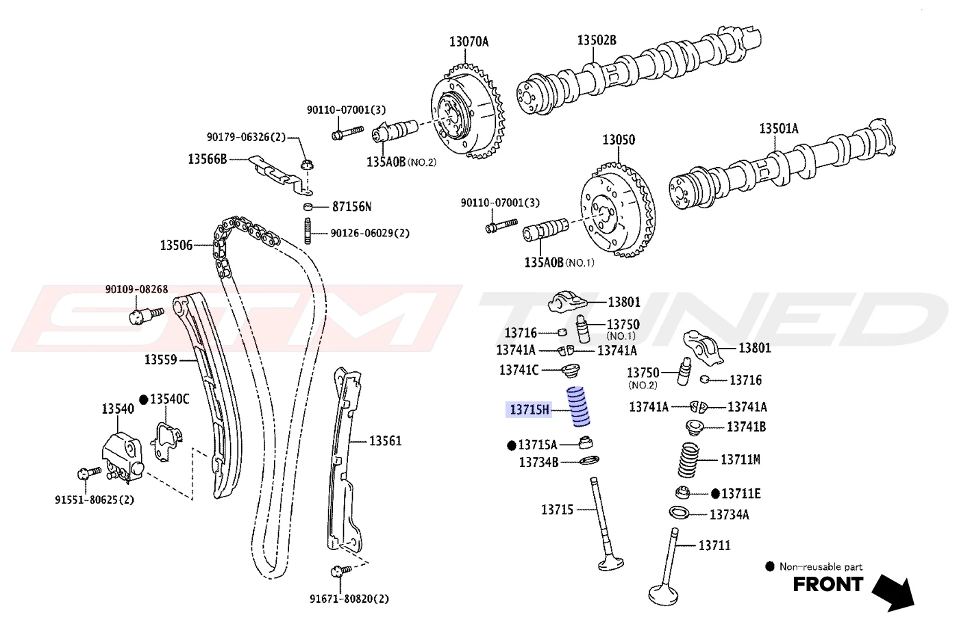 Toyota OEM Valve Spring (Exhaust) for GR Corolla (9050136010) - Image 2