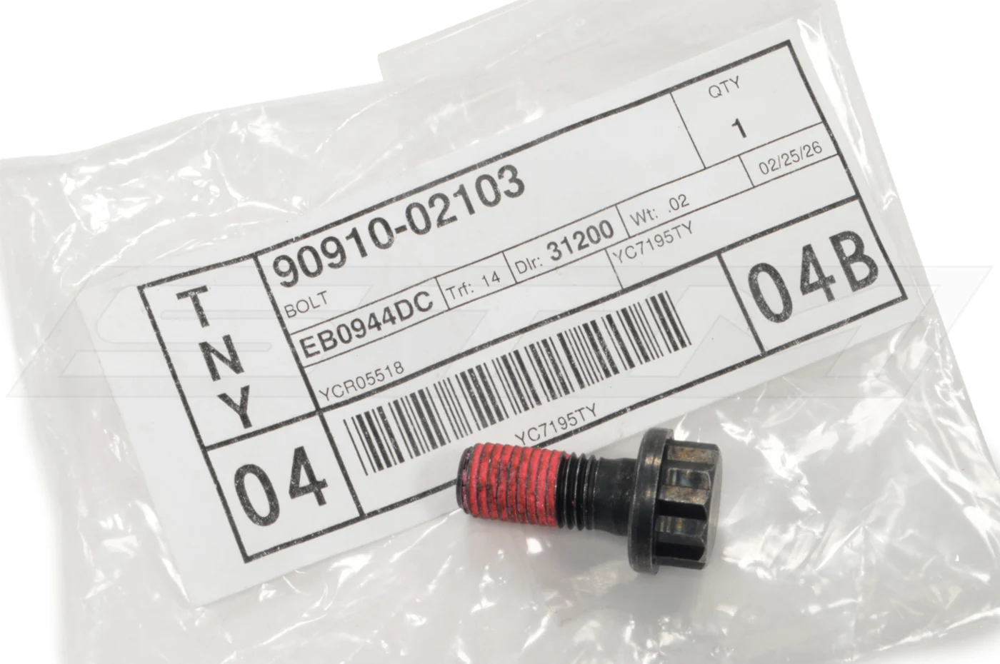 Toyota OEM Flywheel Bolt (24mm Short) for 2JZ MK4 Supra (9091002103) - Image 3