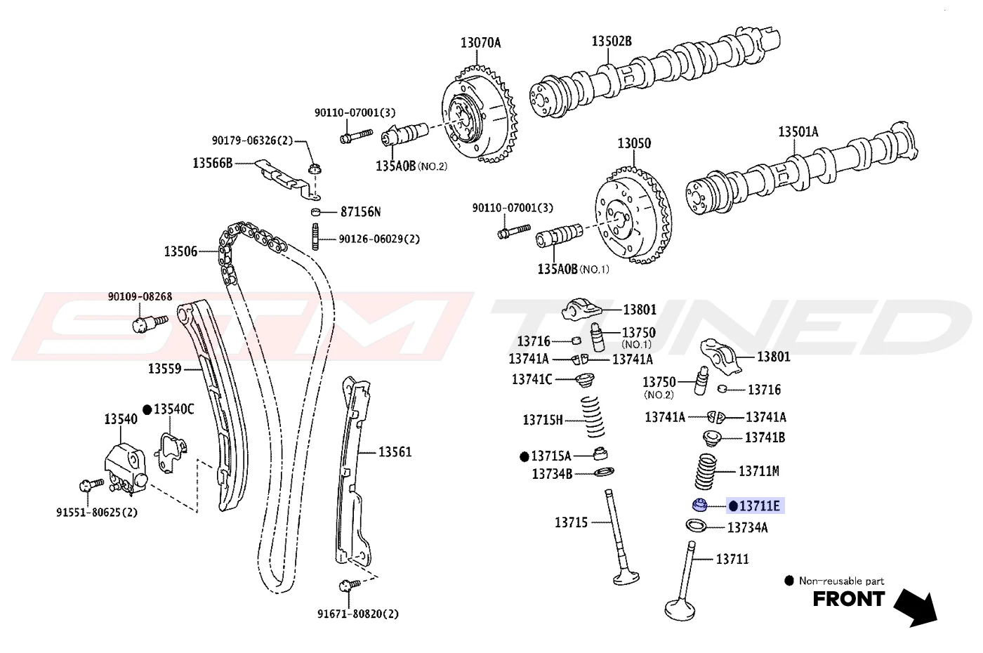 Toyota OEM Valve Stem Seal (Intake) for GR Corolla (90913A2001) - Image 3
