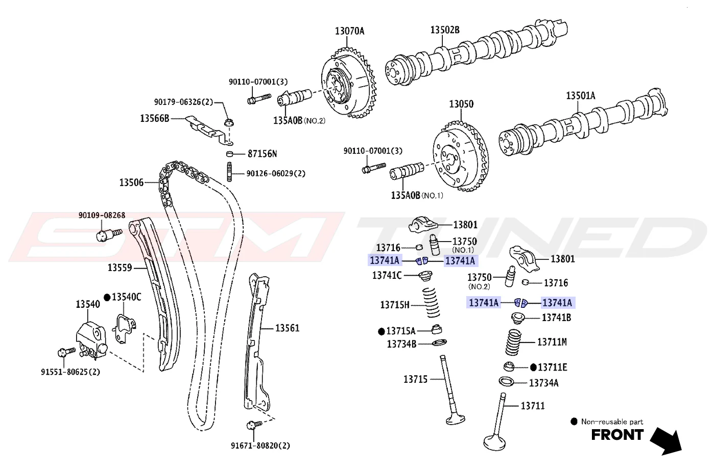 Toyota OEM Valve Lock Keepers for GR Corolla (90913A3001) - Image 2