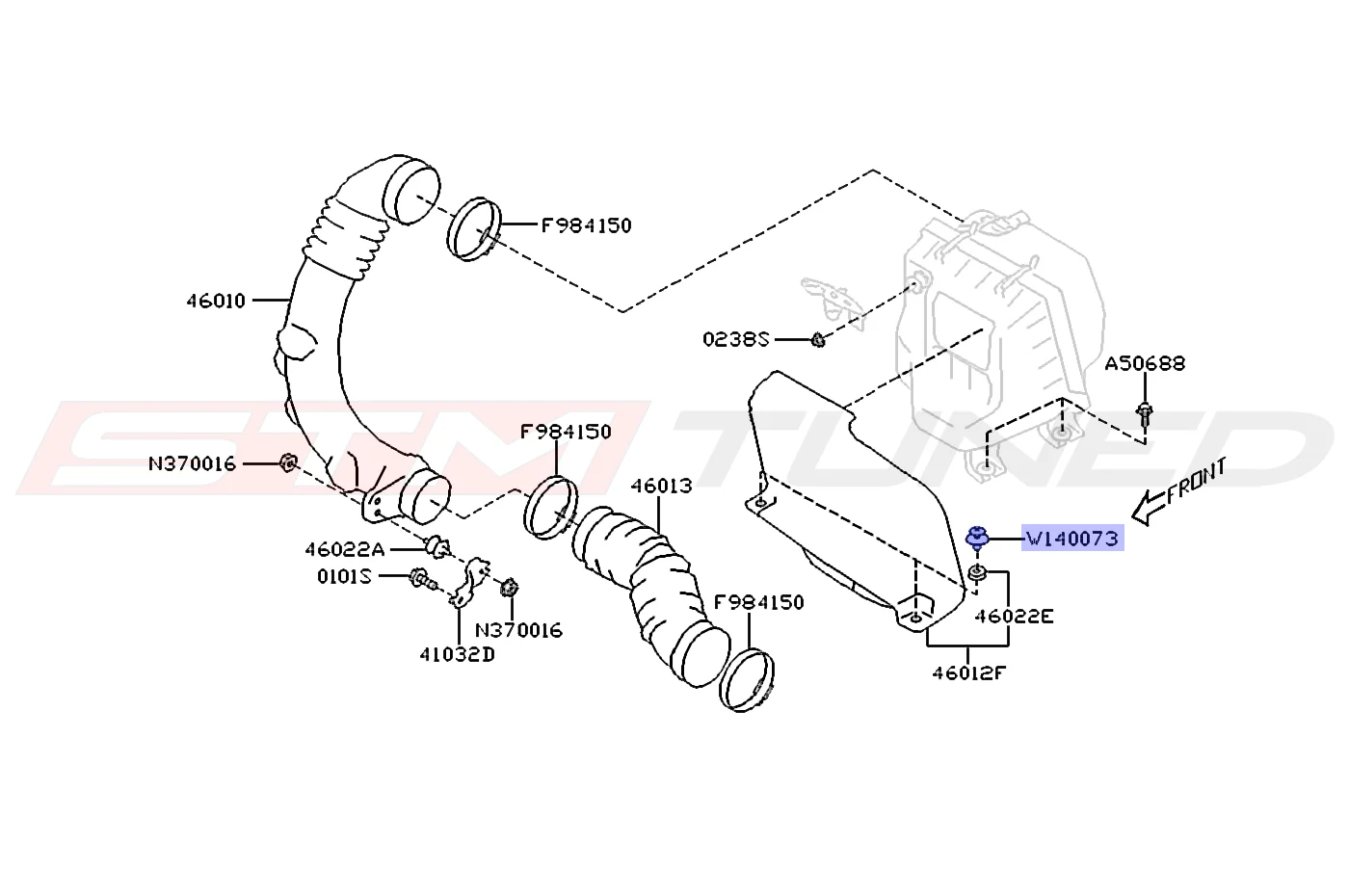 Subaru OEM Air Intake Guide Clip for 2022+ WRX (909140073) - Image 2
