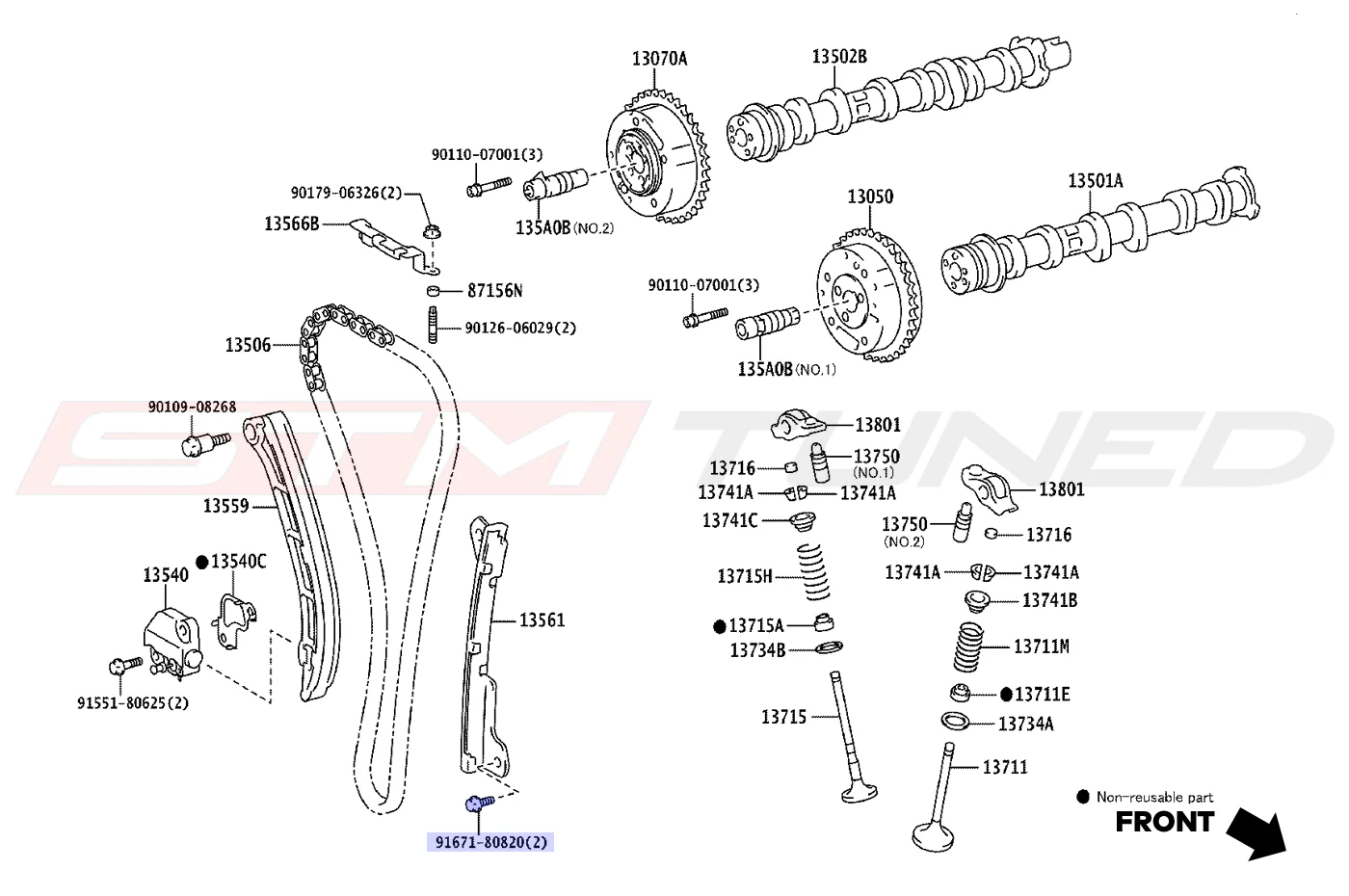 Toyota OEM Timing Chain Damper Bolt for GR Corolla (9167180820) - Image 2