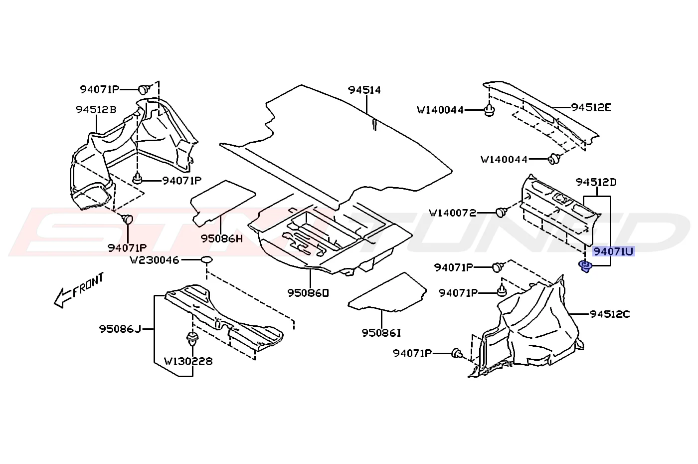 Subaru OEM Trunk Panel Clip for 2022+ WRX (94062AC000) - Image 4