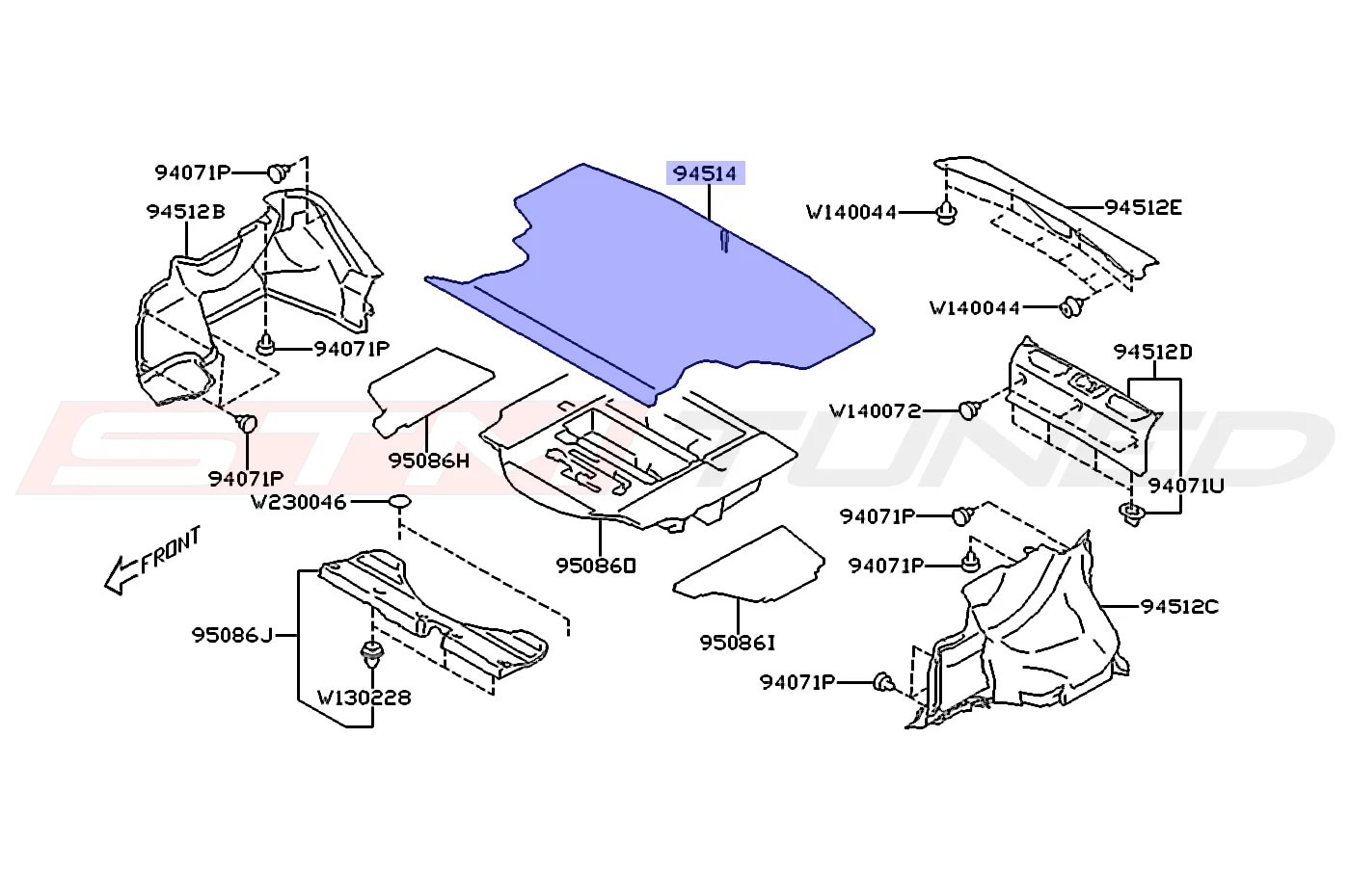 Subaru OEM Trunk Mat for 2022+ WRX (94511VC000) - Image 5