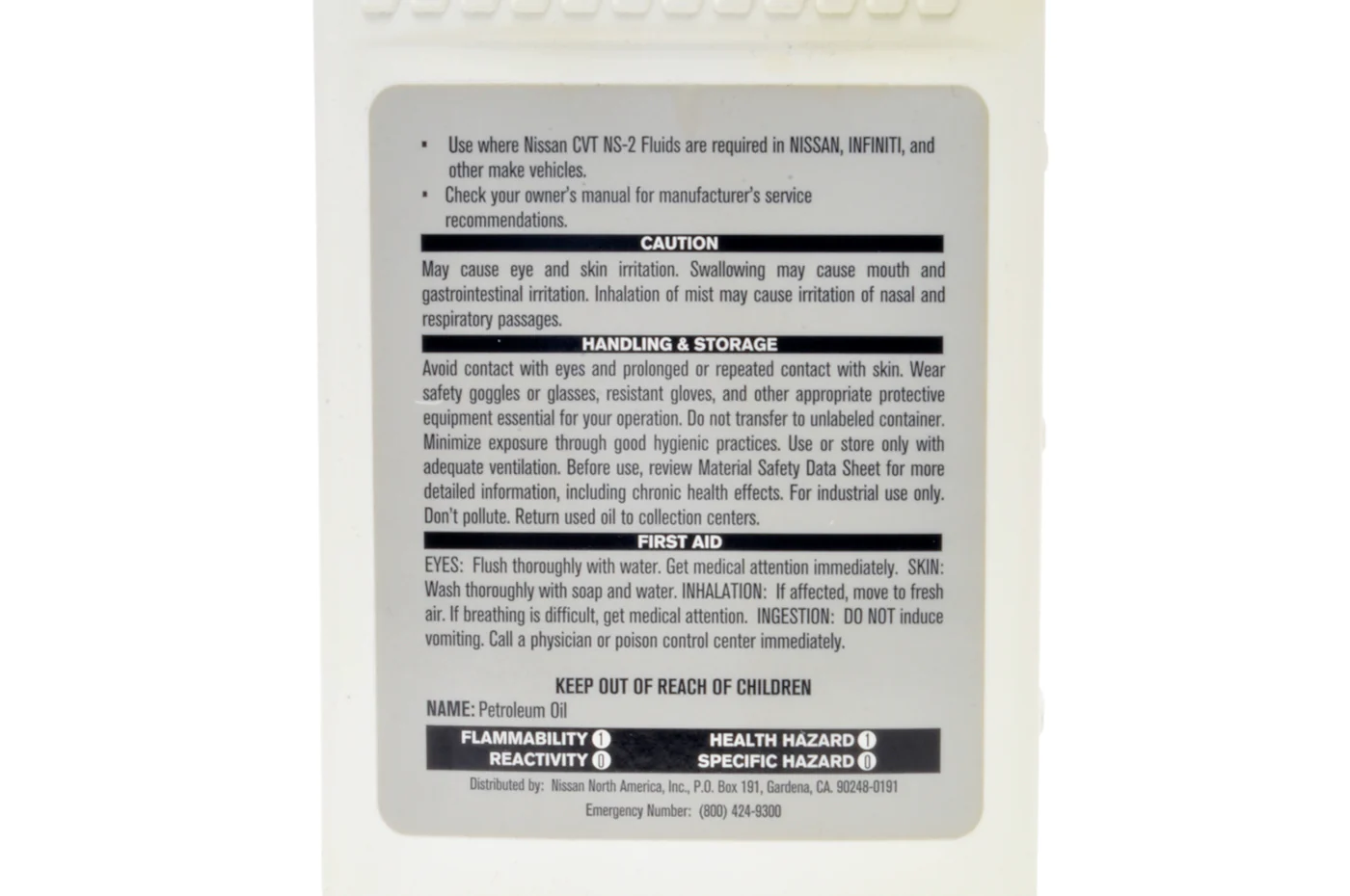 Nissan OEM NS-2 CVT Fluid (999MP-CV0NS2) - Image 2