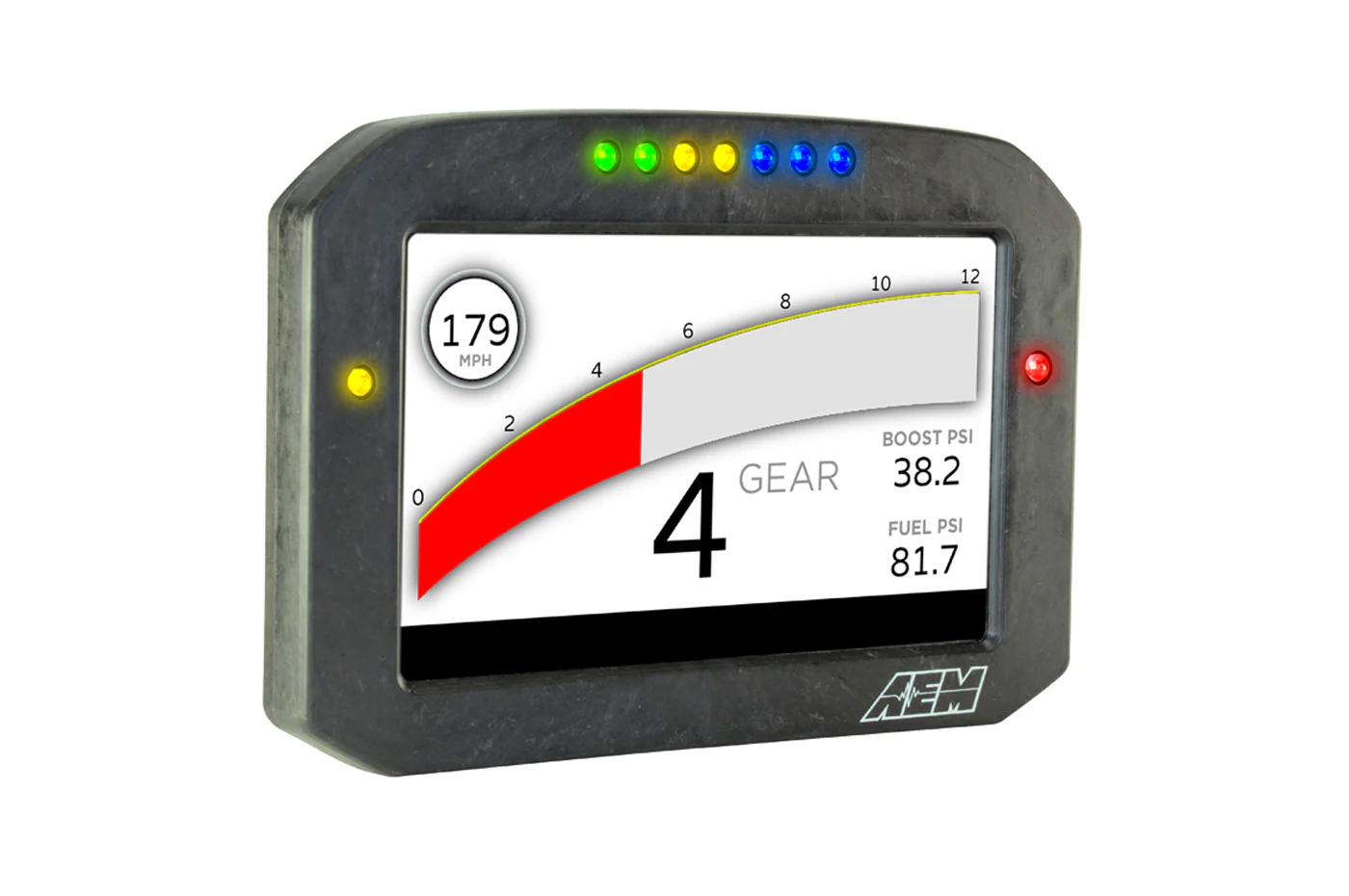 AEM CD7F Carbon Digital Racing Flat Dash Display - Image 6