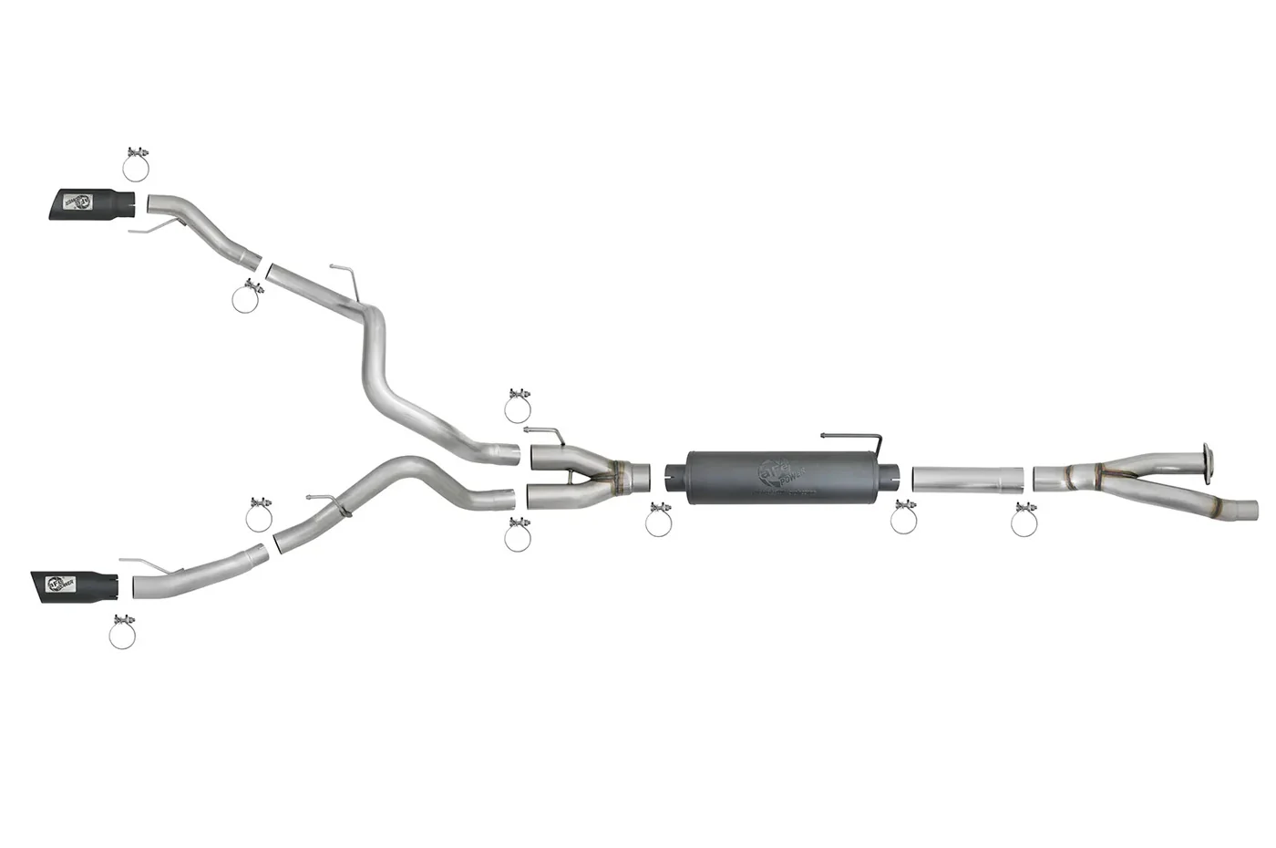 aFe MACH Force-Xp SS Cat-Back Exhaust System for Gen 2 Ford Raptor (49-33094-B) - Image 2