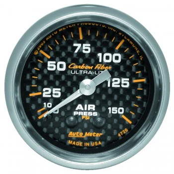 Air Pressure: 0-150 PSI - Carbon Fiber Mechanical Gauge (2 1/16") - Image 2