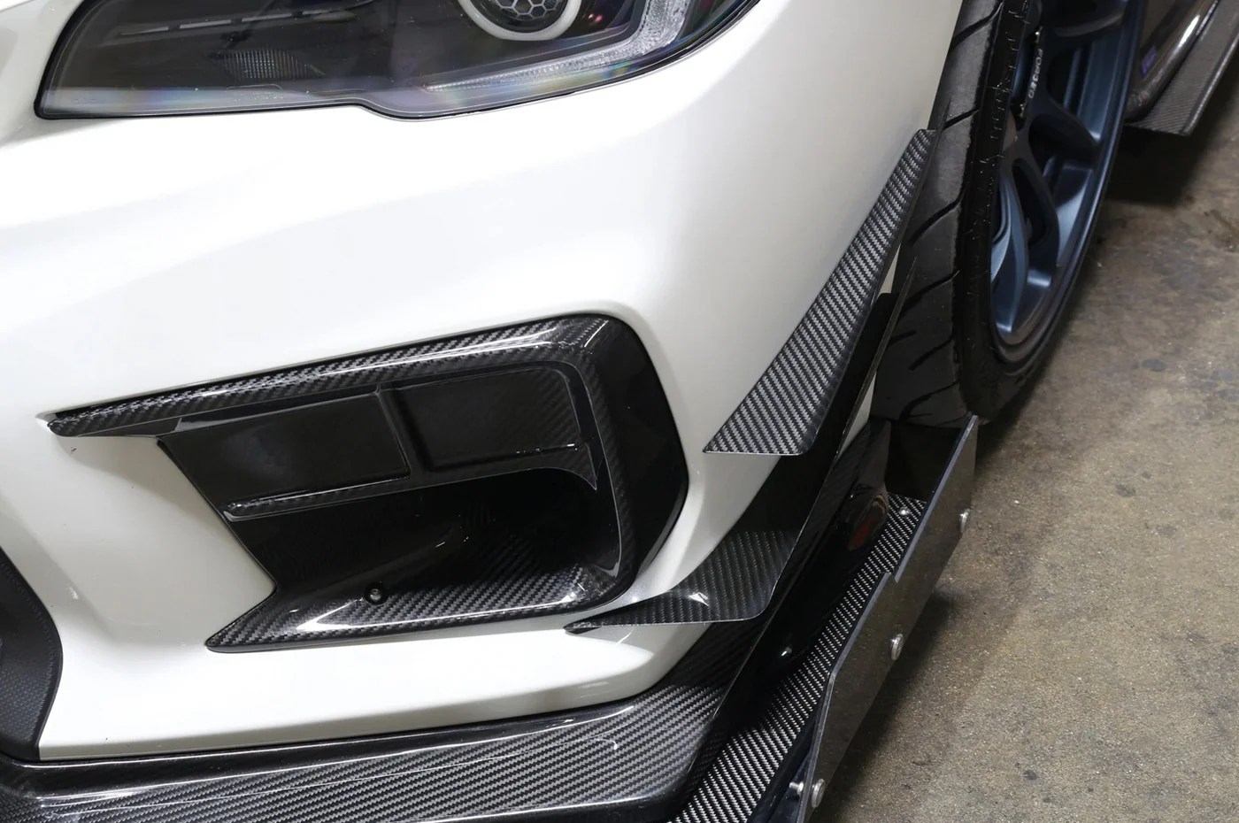 APR Carbon Fiber Front Bumper Canards for 18-21 WRX/STi - Image 5