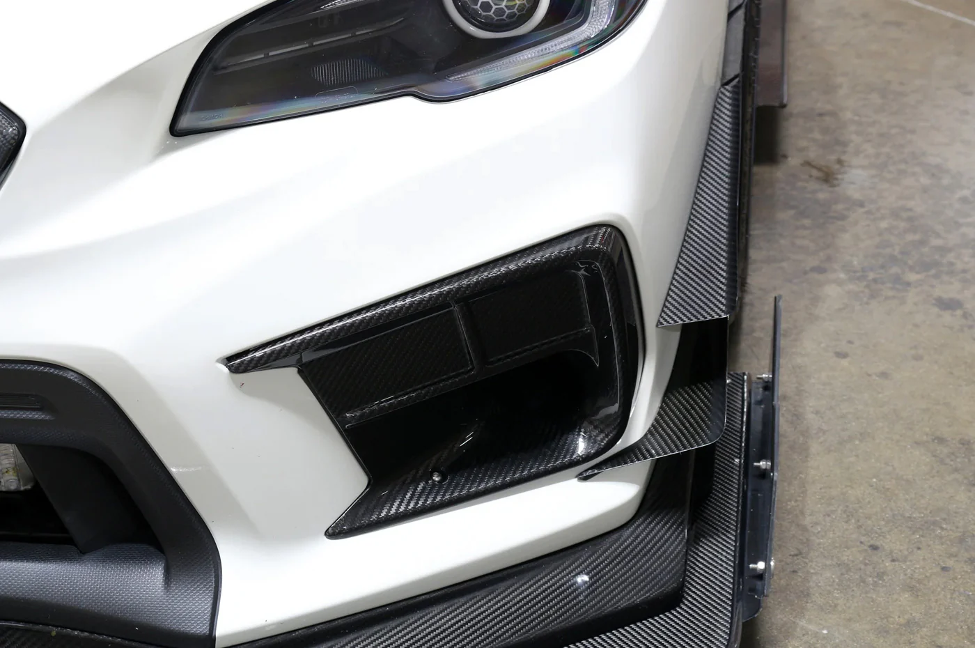 APR Carbon Fiber Front Bumper Canards for 18-21 WRX/STi - Image 6