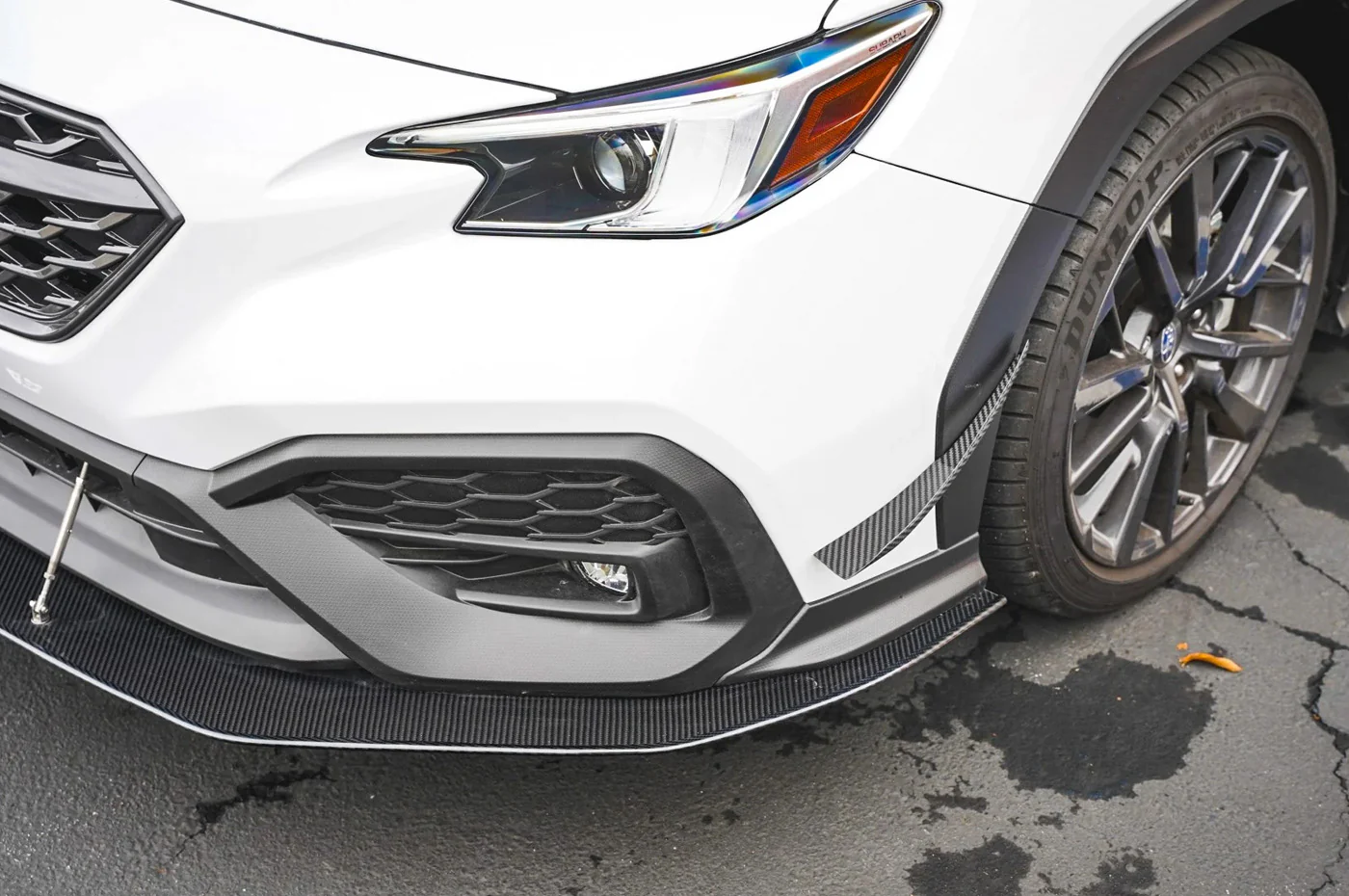 APR Carbon Fiber Front Wind Splitter with Rods for 2022+ WRX (CW-802208) - Image 4