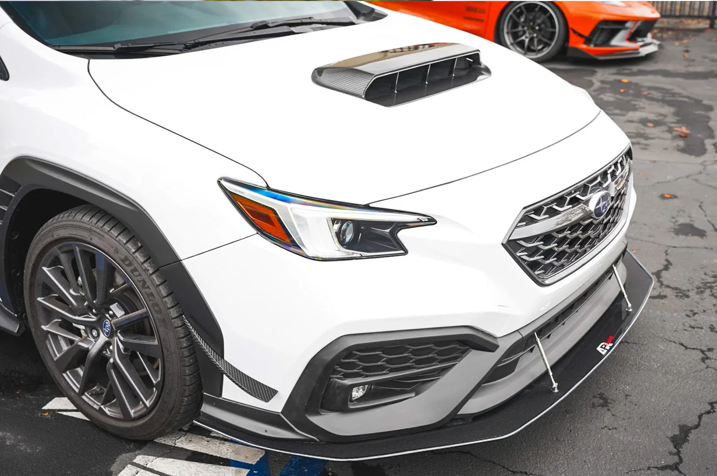 APR Carbon Fiber Front Wind Splitter with Rods for 2022+ WRX (CW-802208) - Image 6