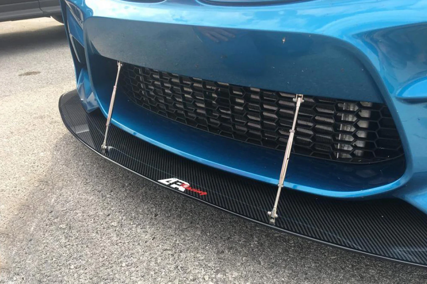 APR Carbon Fiber Front Wind Splitter with Rods for BMW F87 M2 - Image 5