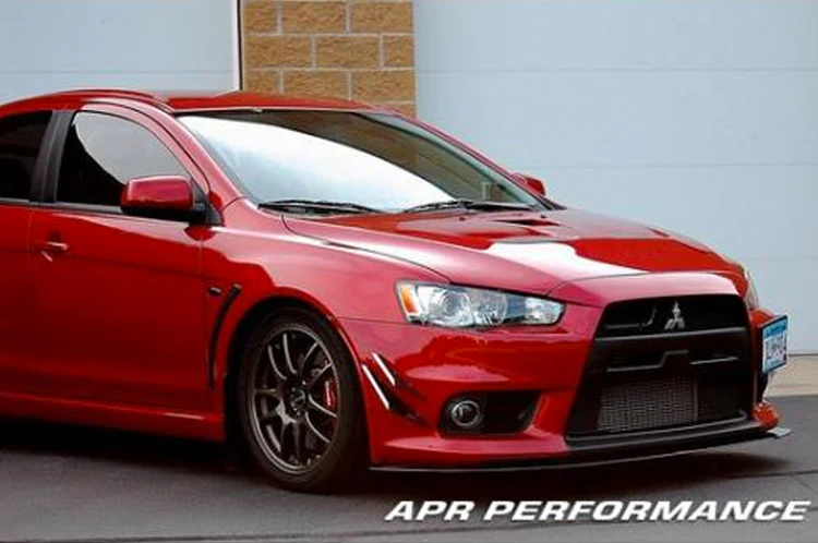 APR Carbon Fiber Front Wind Splitter with Rods for Evo X (CW-489110) - Image 3