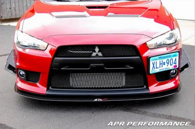 APR Carbon Fiber Front Wind Splitter with Rods for Evo X (CW-489110) - Image 4