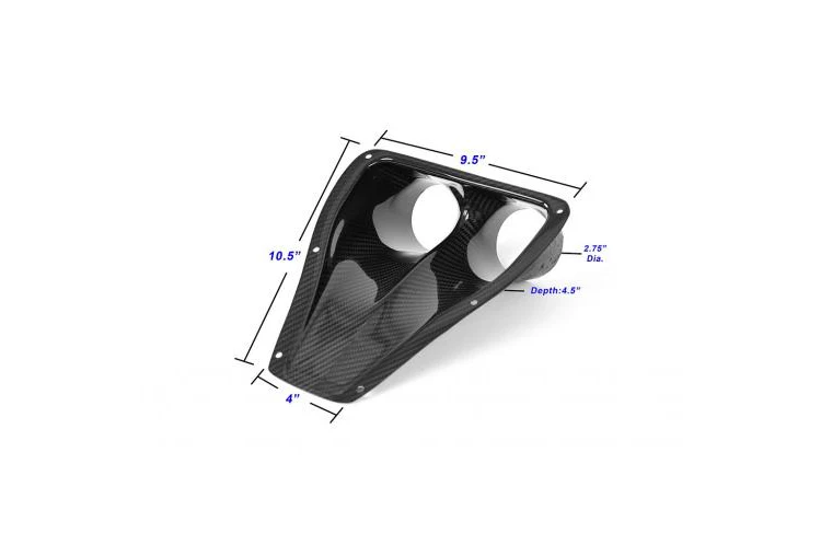 APR Carbon Fiber Universal Air Inlet Duct Dual (NACA-024825) - Image 2