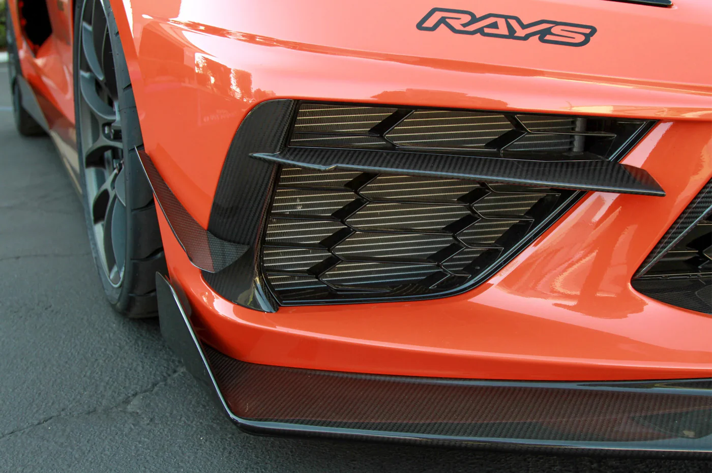 APR Carbon Front Bumper Side Bezels for 2020+ Chevrolet Corvette C8 (CBX-C8SBEZEL) - Image 2