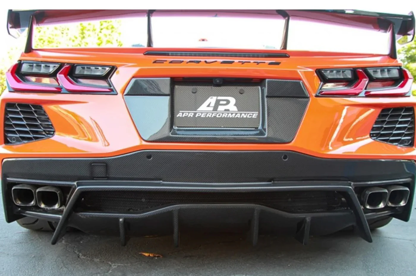 APR Carbon License Plate Backing for 2020+ Chevrolet Corvette C8 (CBX-C8LIC) - Image 2