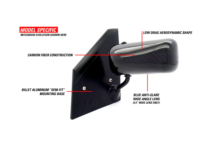 APR Formula GT3 Carbon Fiber Mirrors for Evo 7/8/9 (CB-483032B) - Image 9