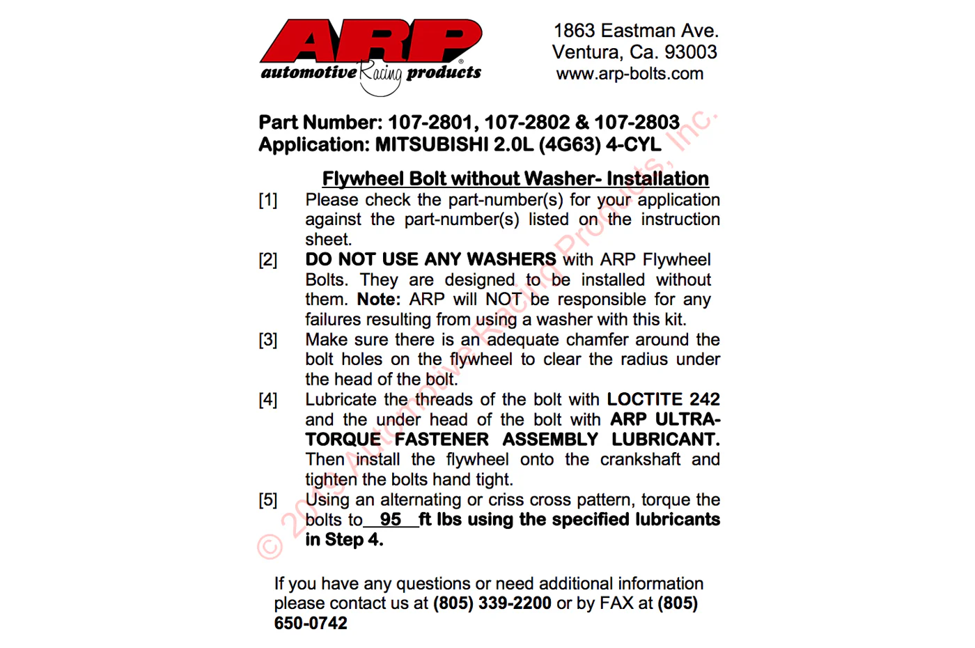 ARP Flywheel Bolts for Evo 4-9 (107-2803) - Image 6