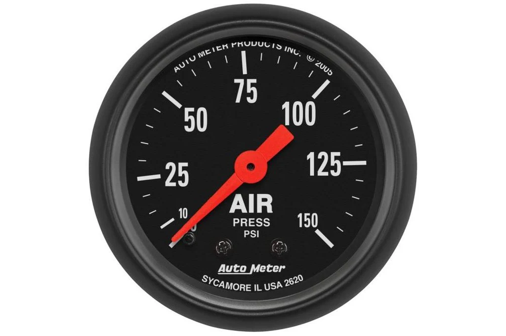 AutoMeter 52mm Z-Series Air Pressure Gauge, 0-150 PSI, Mechanical (2620)