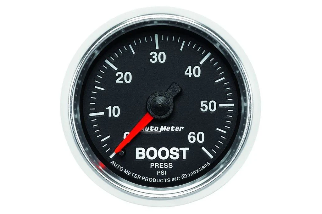 AutoMeter 52mm GS Boost Gauge, 0-60 PSI, Mechanical (3805)