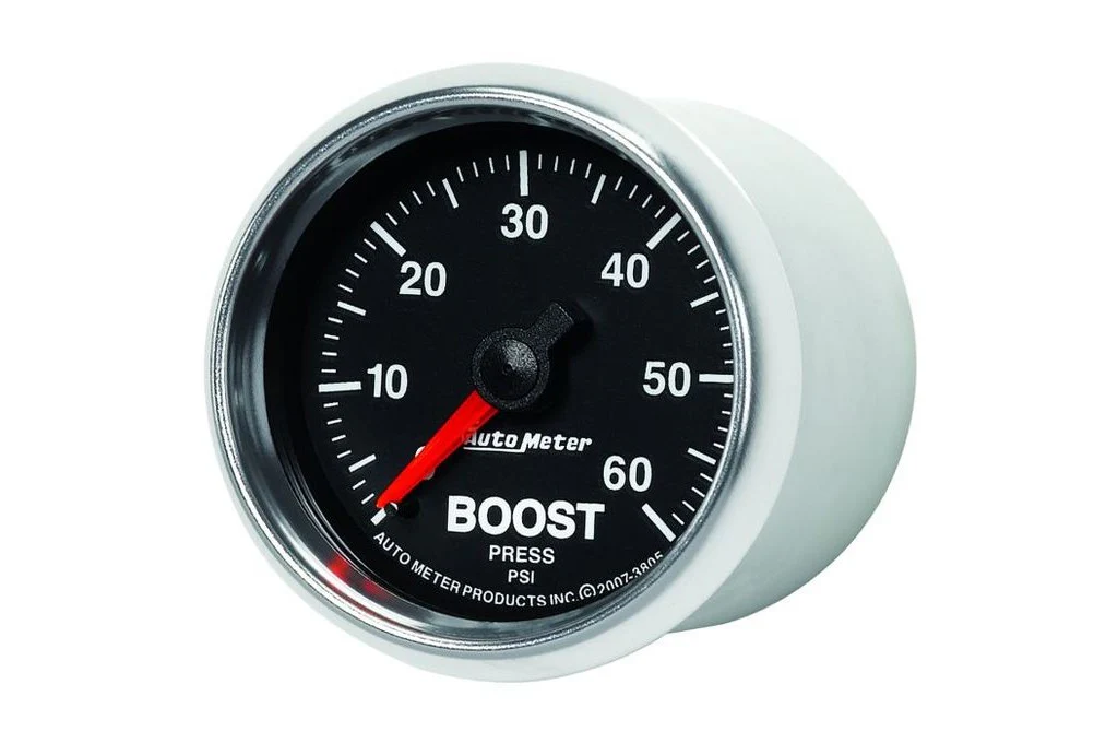 AutoMeter 52mm GS Boost Gauge, 0-60 PSI, Mechanical (3805) - Image 3