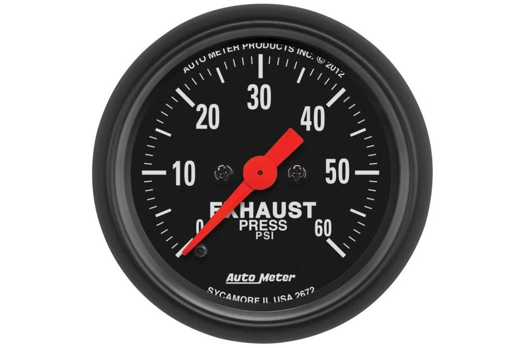 AutoMeter 52mm Z-Series Exhaust Pressure, 0-60 PSI, Stepper Motor (2672)