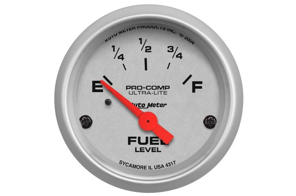 AutoMeter 52mm Ultra Lite Fuel Level Gauge, 0-30 Ω, Air-Core, Pre '65 GM, SSE (4317)